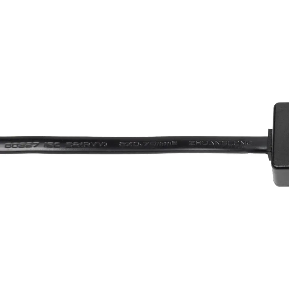 Lindby-stik Lumaro, kabellængde 54 cm, sort, PVC
