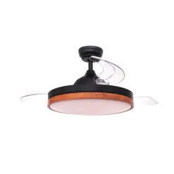 Lindy LED-loftventilator Oras, sort, DC, støjsvag, 107 cm