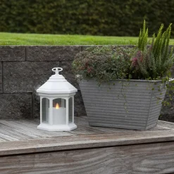 Linta LED-bordlampe i lygteform, hvid