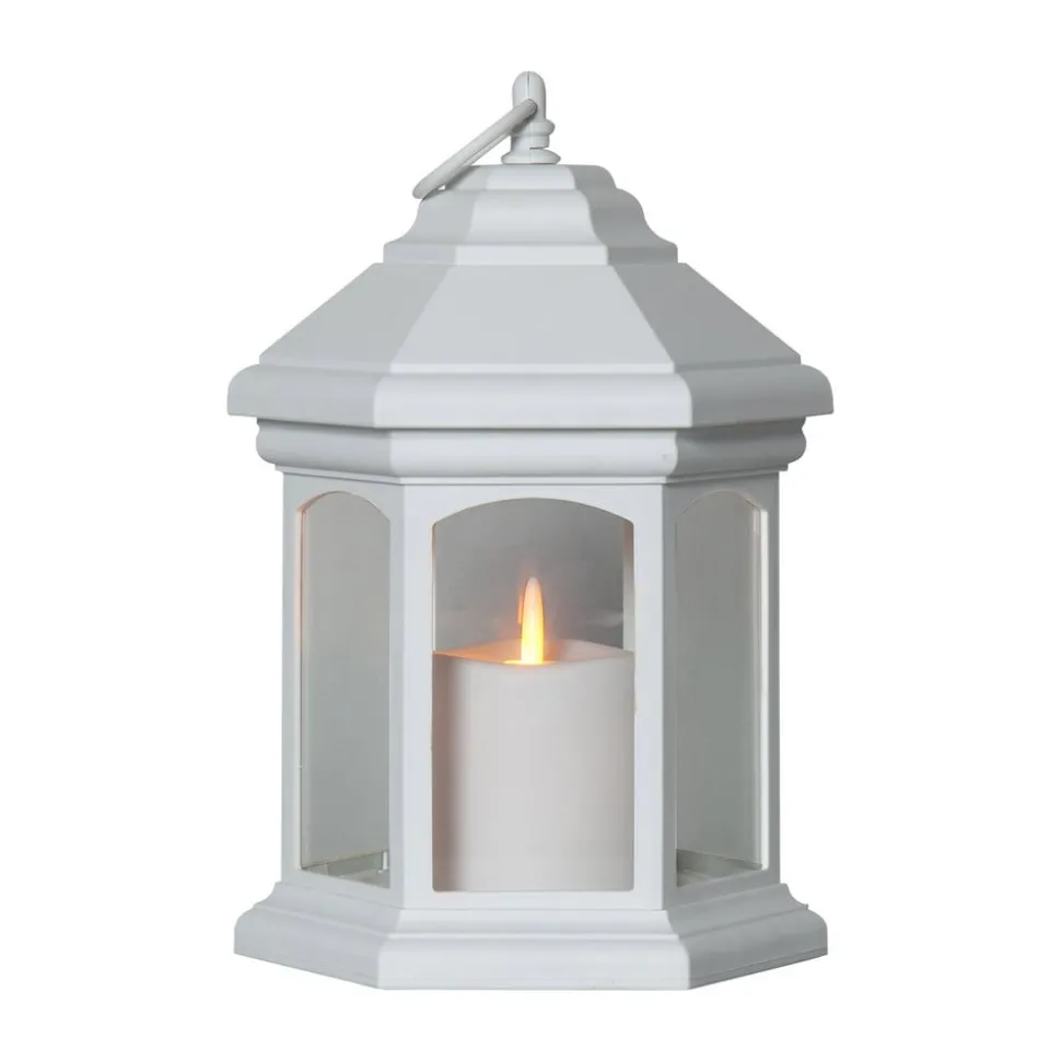 Linta LED-bordlampe i lygteform, hvid