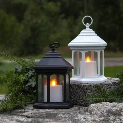 Linta LED-bordlampe i lygteform, hvid