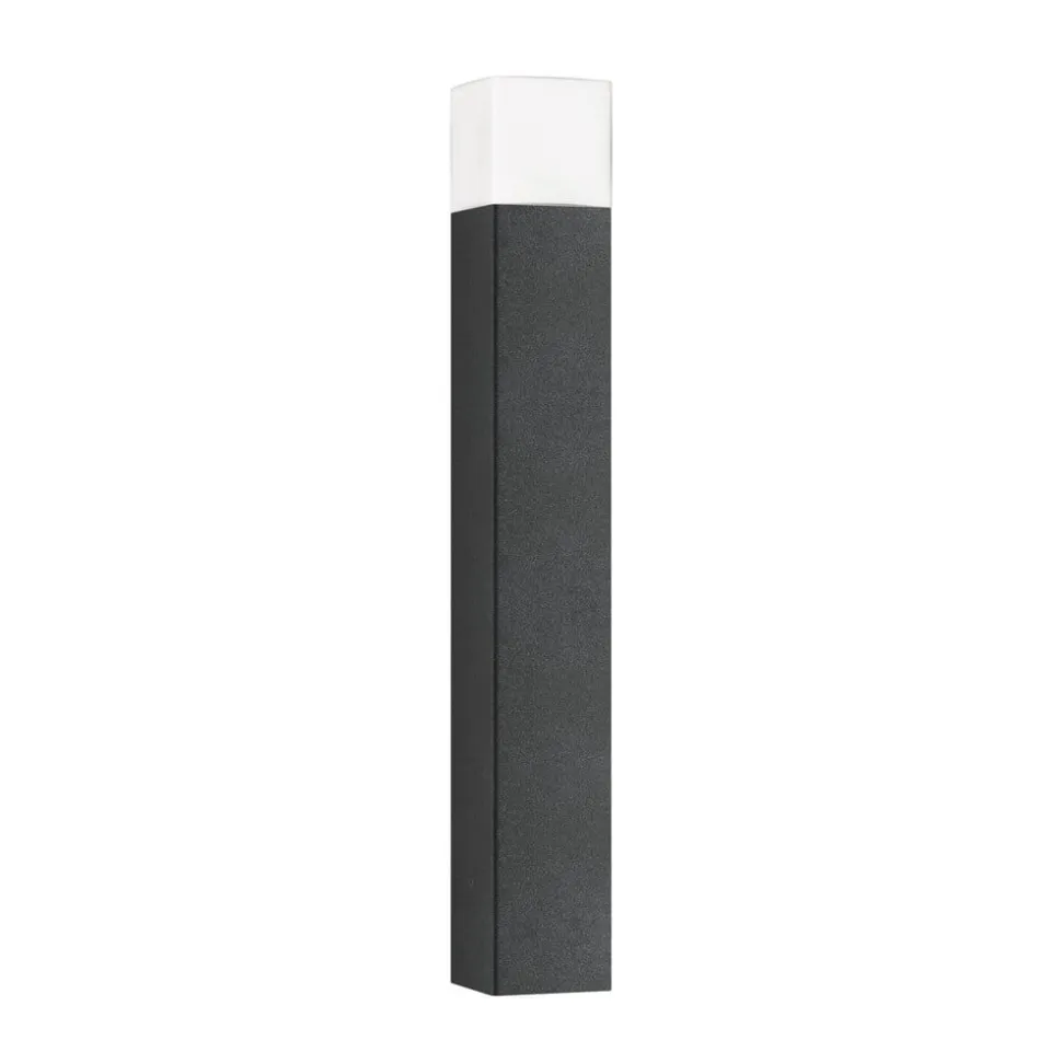 Linus vejlampe, grafit, højde 85 cm, aluminium, opalglas
