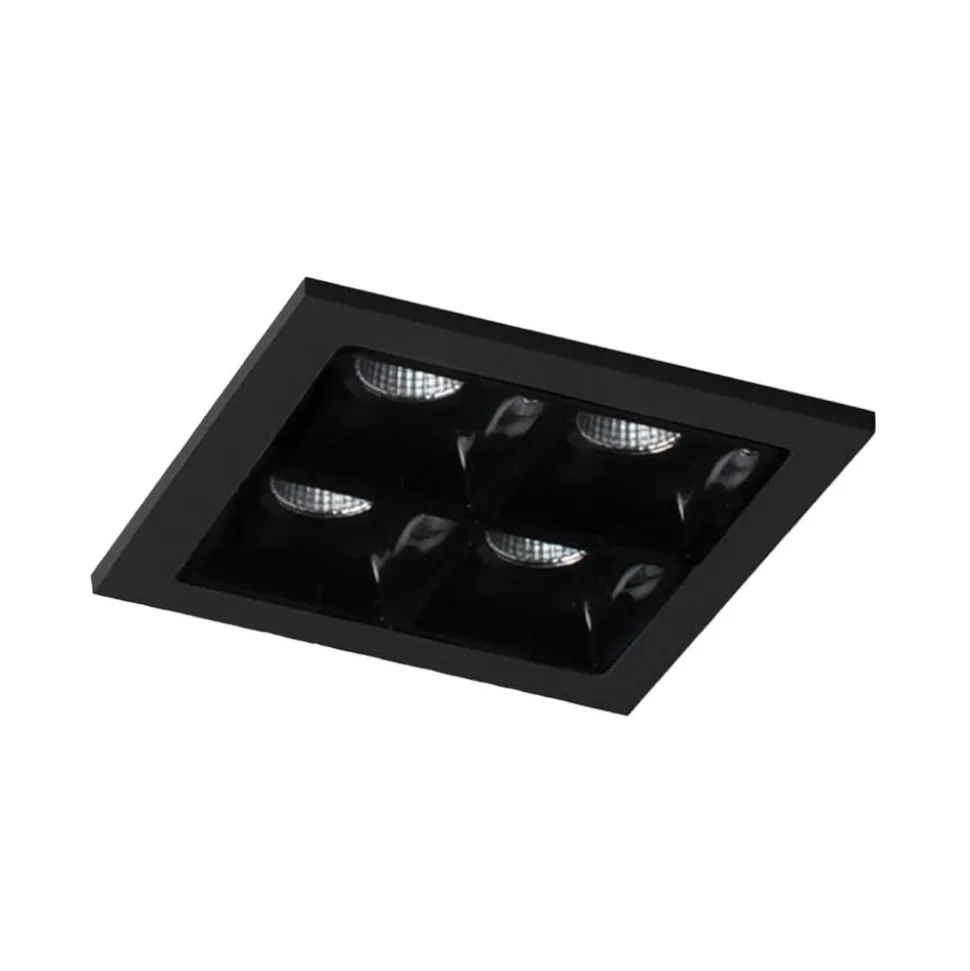 Liro LED indbygningslampe, sort 34° 3.000 K