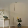 lock LED-gulvlampe, 1 lyskilde, stålfarvet