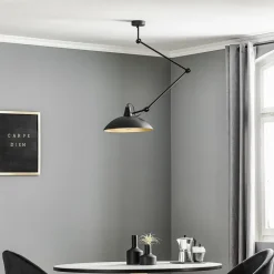 Loftlampe 808 justerbar 1 lyskilde sort/guld
