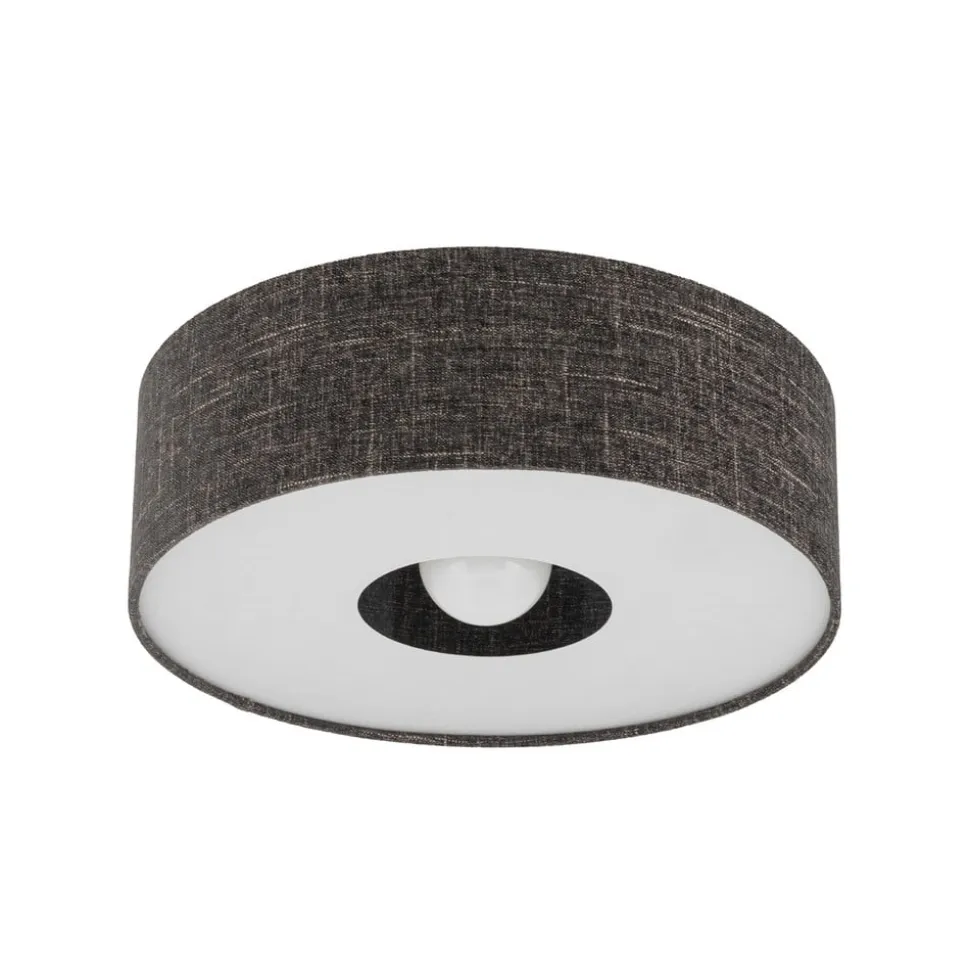 Loftlampe Amarela M, sort melange, tekstil, E27