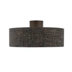 Loftlampe Amarela M, sort melange, tekstil, E27