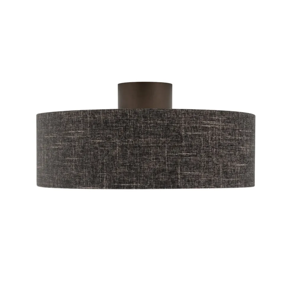 Loftlampe Amarela M, sort melange, tekstil, E27