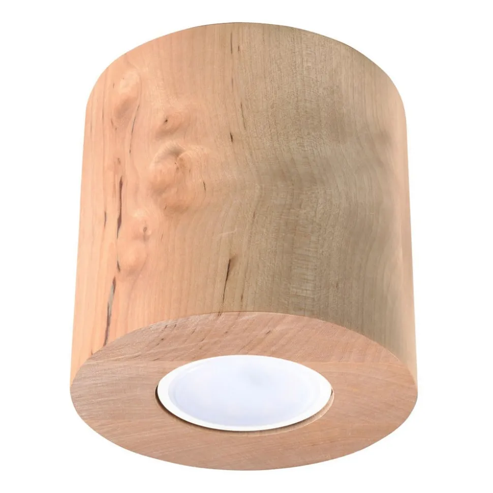Loftlampe Ara som cylinder af træ