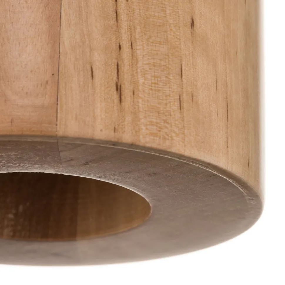 Loftlampe Ara som cylinder af træ