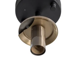 Loftlampe Atmaca, 1 lyskilde, sort, glas, Ø 15 cm