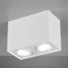 Loftlampe Biscuit, 2 lyskilder, hvid