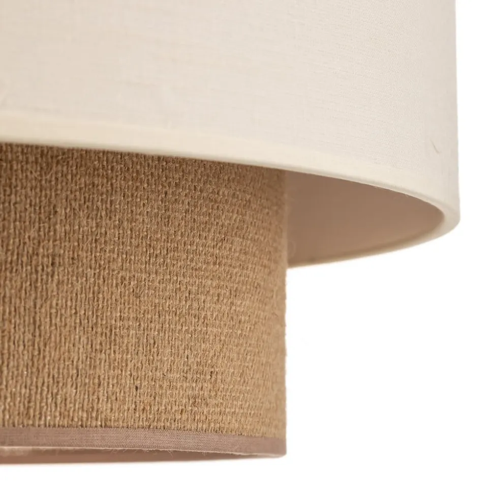 Loftlampe Boho, Ø 45 cm ecru/jute