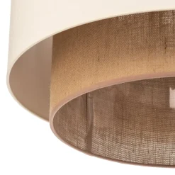 Loftlampe Boho, Ø 60 cm, ecru/jute