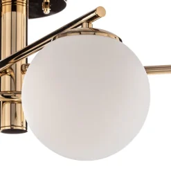 Loftlampe Bumerang, guld, 4 lyskilder