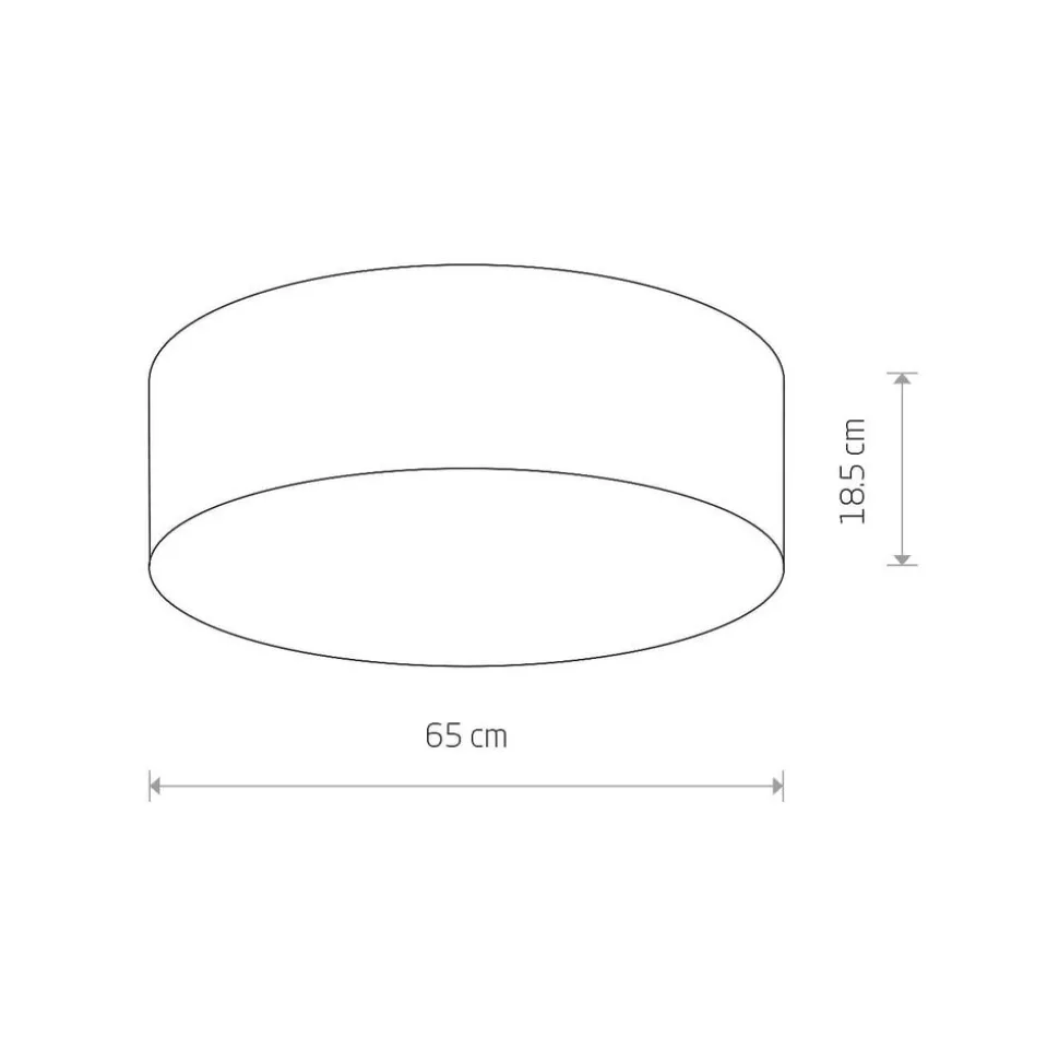 Loftlampe Cameron, grå, Ø 65 cm