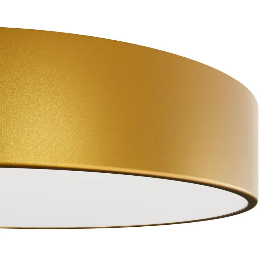 Loftlampe Cleo, Ø 50 cm, IP54, guldfarvet, metal, E27
