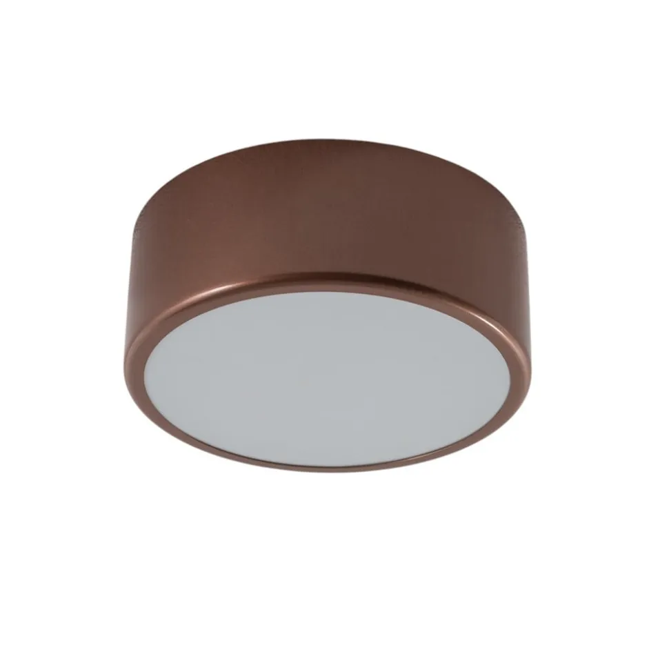 Loftlampe Cleo, Ø 20 cm, IP54, kobberfarvet, metal, E27