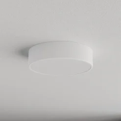 Loftlampe Cleo 300, hvid, sensor, IP54, Ø 30 cm, metal
