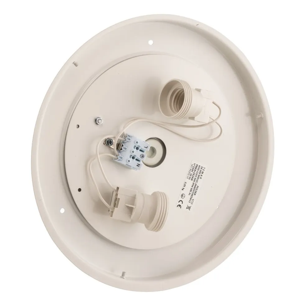 Loftlampe Cleo 300, IP54, Ø 30 cm grå