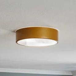 Loftlampe Cleo 300, IP54, Ø 30 cm guld