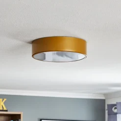 Loftlampe Cleo 300, IP54, Ø 30 cm guld