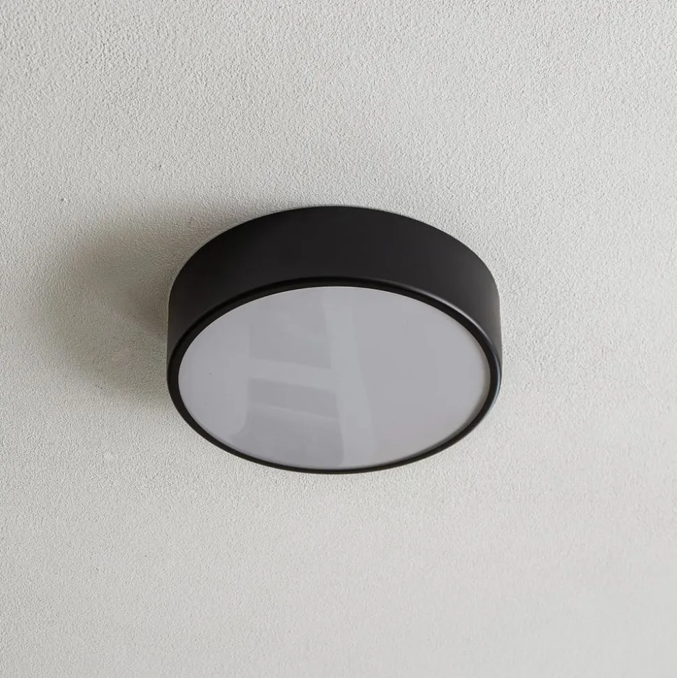 Loftlampe Cleo 300, IP54, Ø 30 cm sort