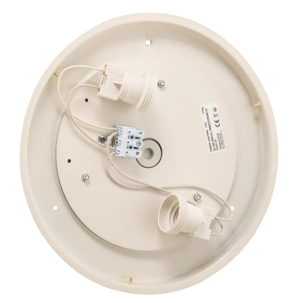 Loftlampe Cleo 300, IP54, Ø 30 cm sort