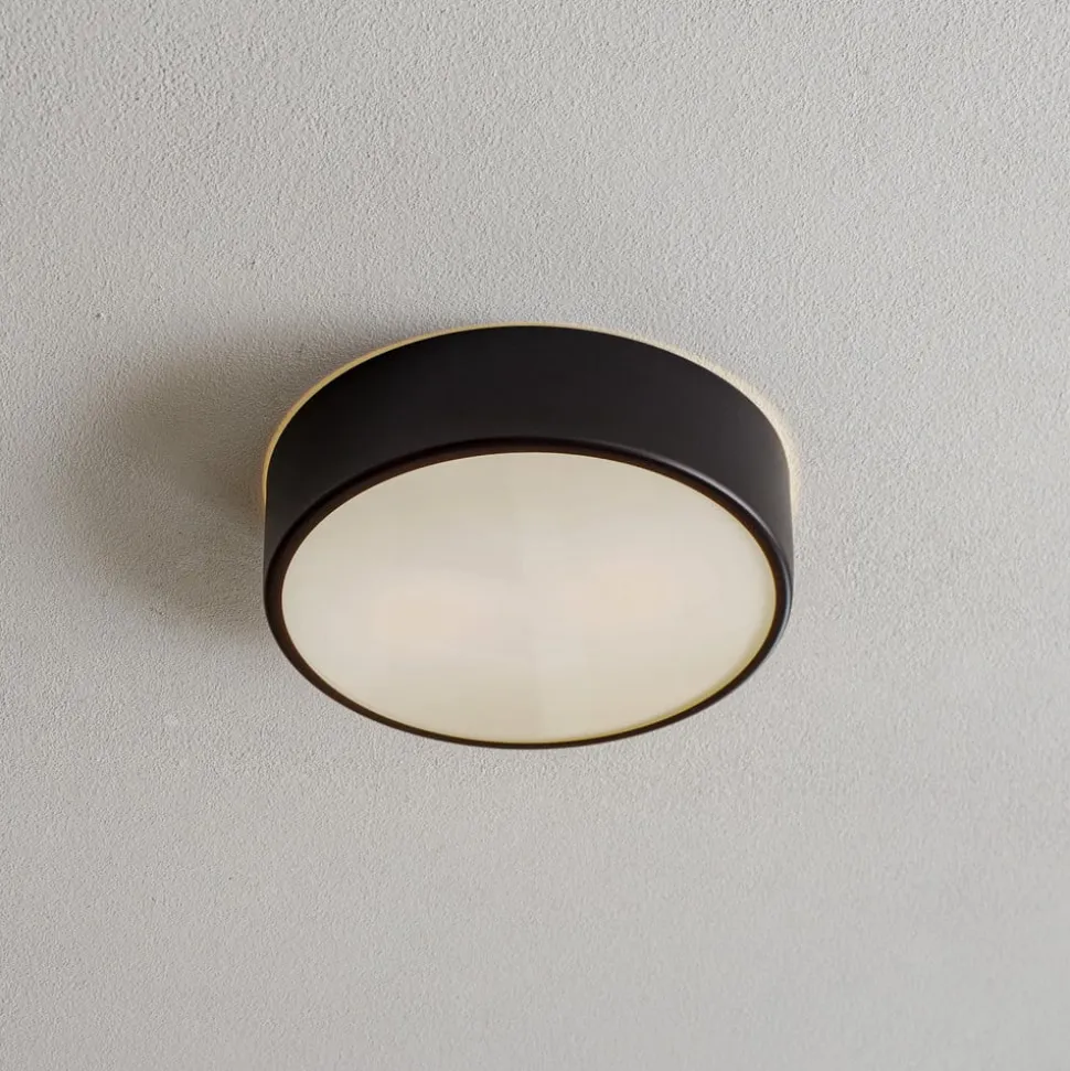 Loftlampe Cleo 300, IP54, Ø 30 cm sort