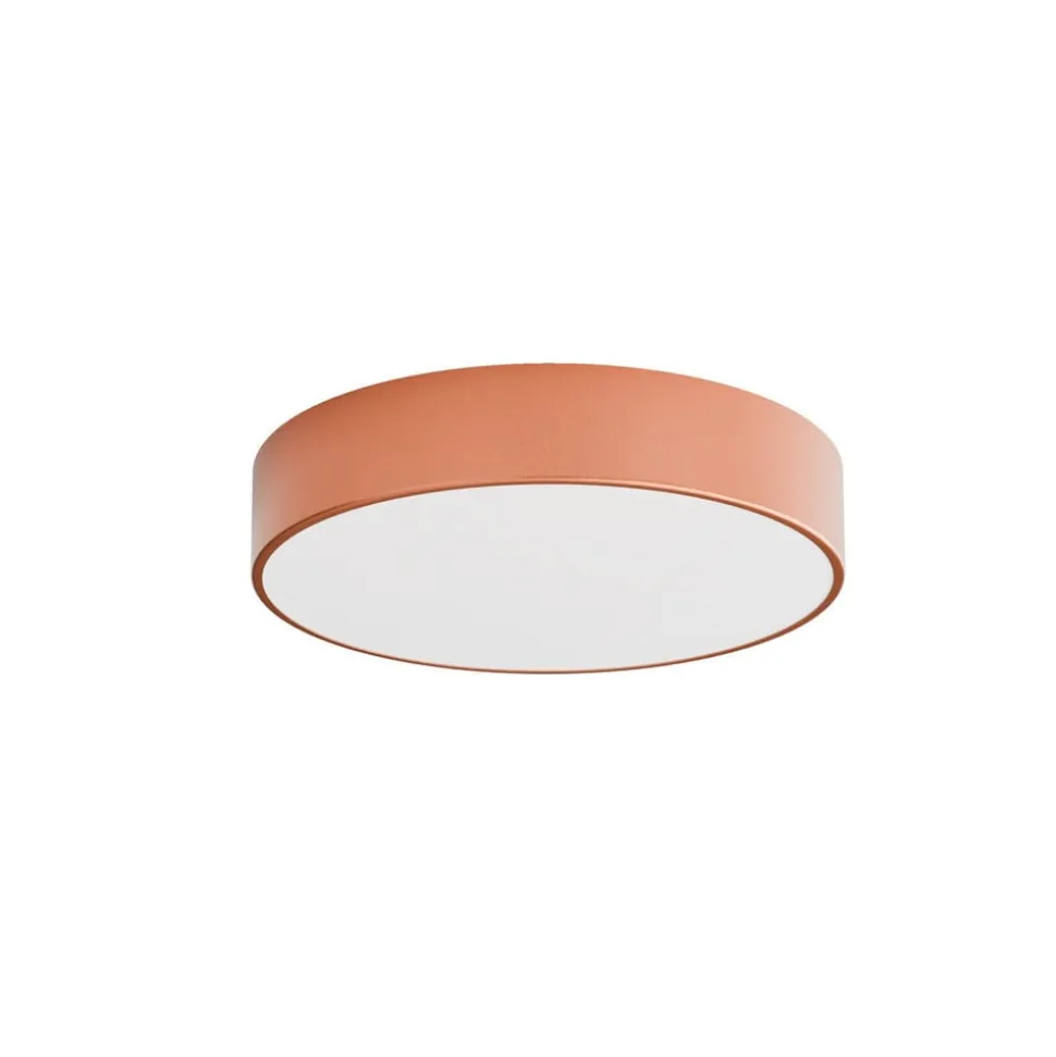 Loftlampe Cleo 400, kobber, sensor, IP54, Ø 40 cm, metal