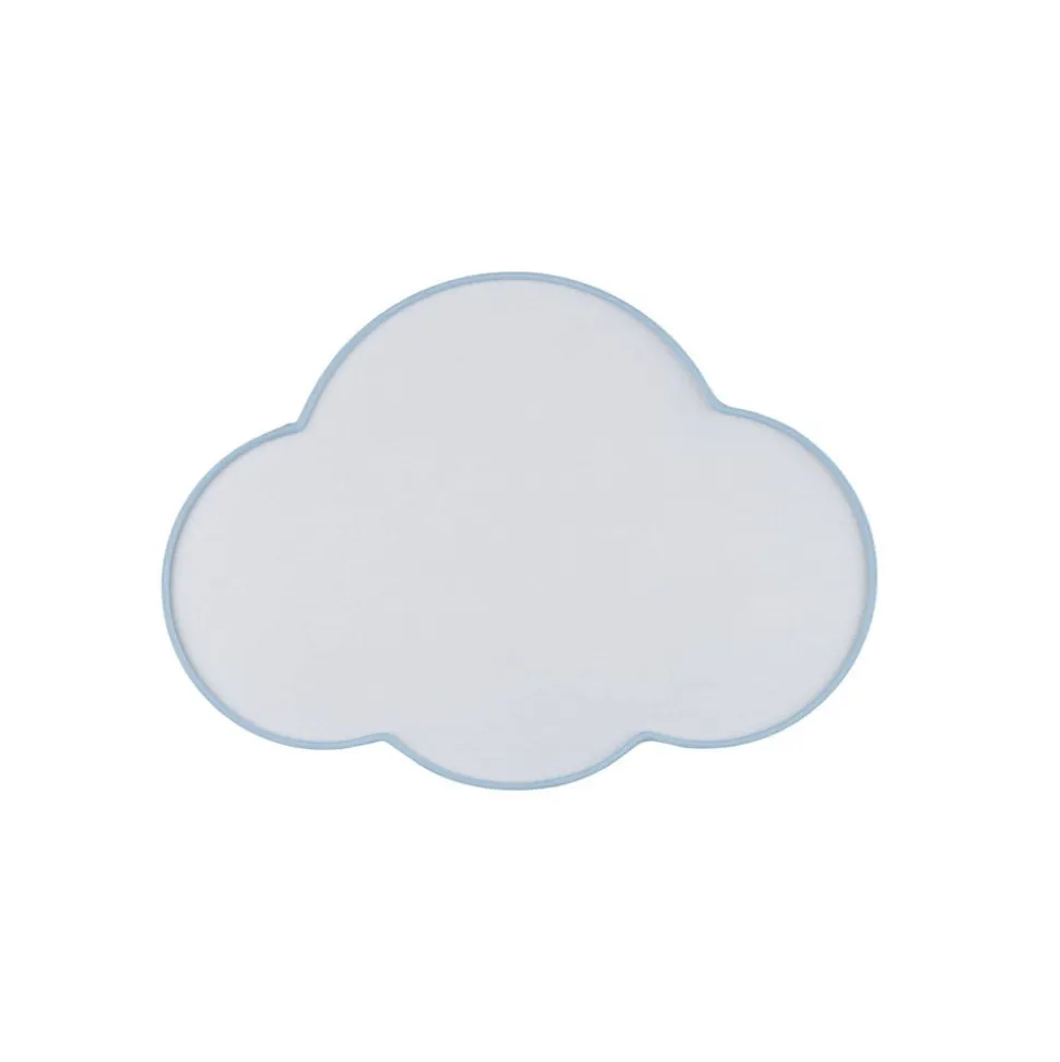 Loftlampe Cloud, blå, 43 cm lang, tekstil, sky, E27