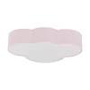 Loftlampe Cloud, lyserød, 63 cm lang, tekstil, sky, E27