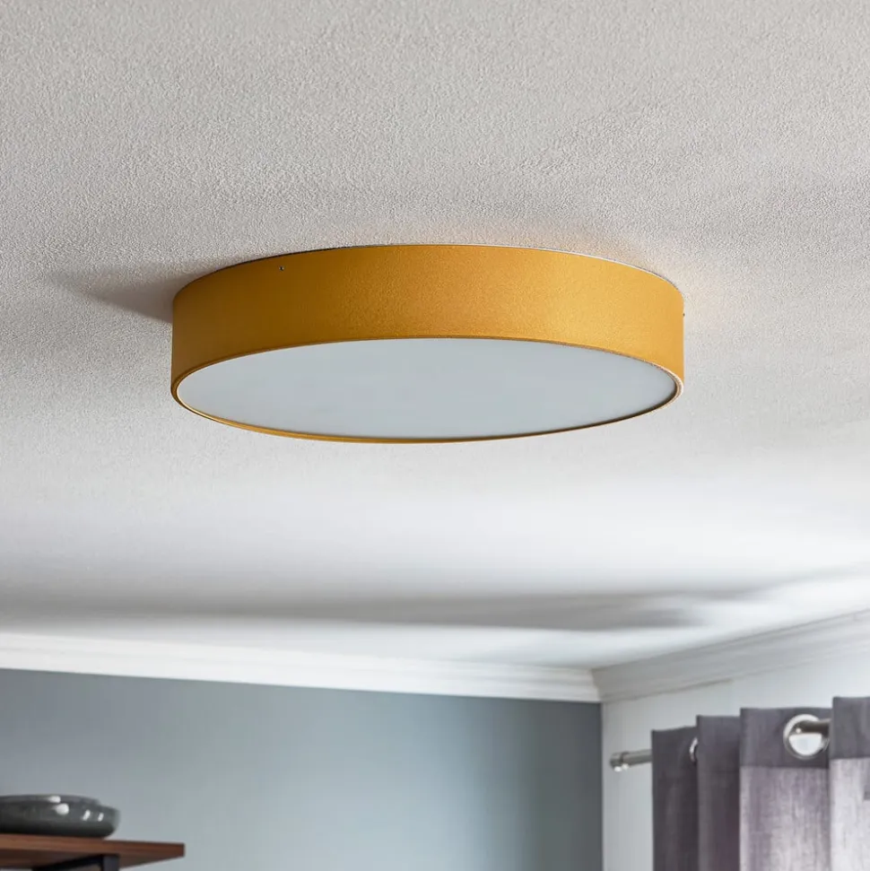 Loftlampe Dayton, lakeret i guld Ø 45 cm
