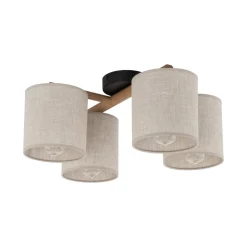 Loftlampe Deva, 4 lyskilder, tekstil
