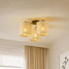 Loftlampe Deva, tekstil, 3 lyskilder