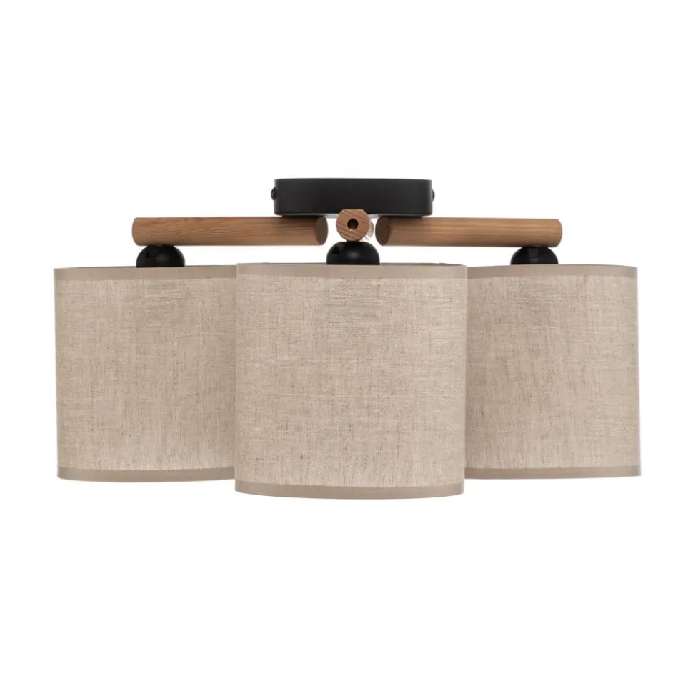 Loftlampe Deva, tekstil, 3 lyskilder