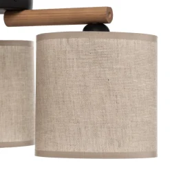 Loftlampe Deva, tekstil, 3 lyskilder
