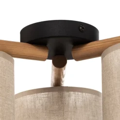 Loftlampe Deva, tekstil, 3 lyskilder