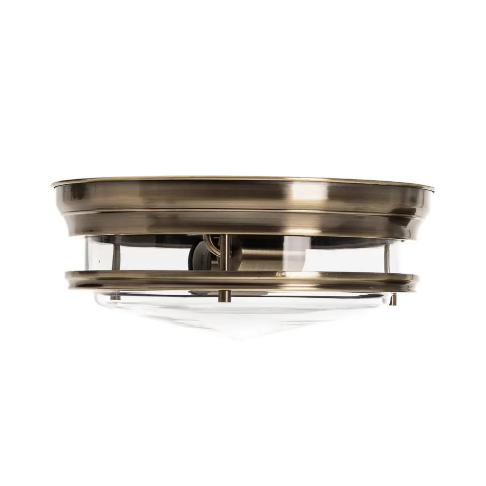 Loftlampe Edinburgh i antik messing