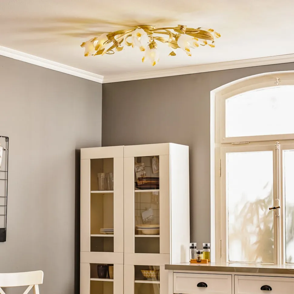 Loftlampe Elena i florentinsk stil, 6 lyskilder