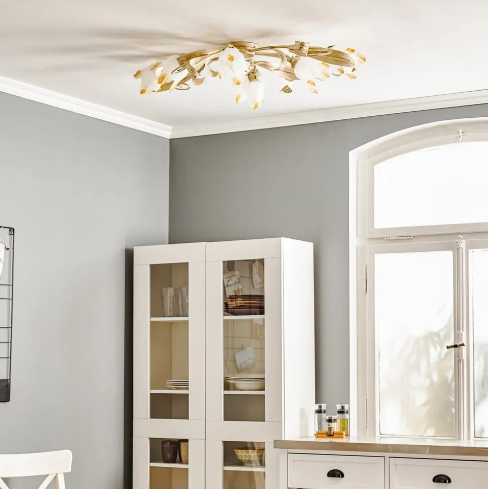 Loftlampe Elena i florentinsk stil, 6 lyskilder