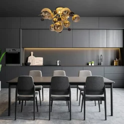 Loftlampe Explosion med guldkugler