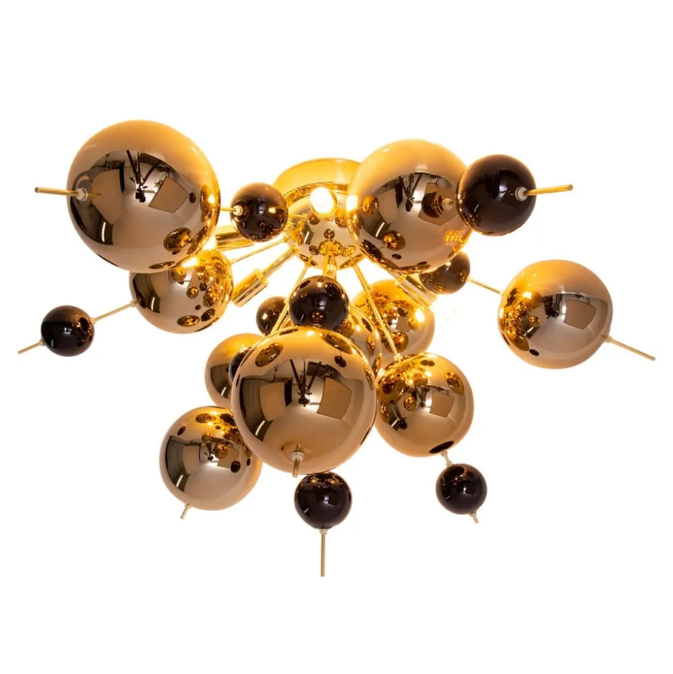 Loftlampe Explosion med guldkugler