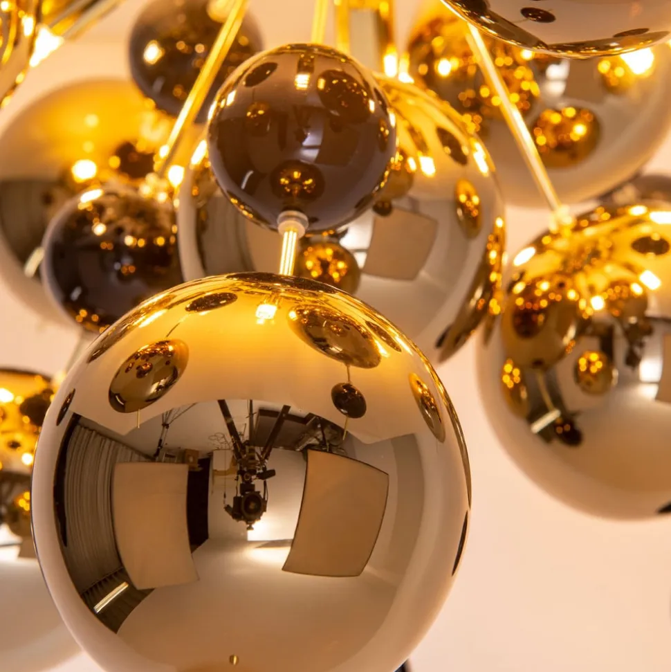 Loftlampe Explosion med guldkugler