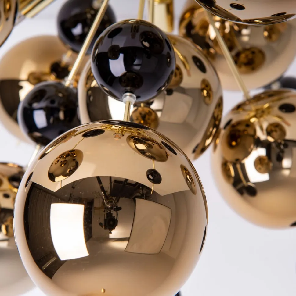 Loftlampe Explosion med guldkugler