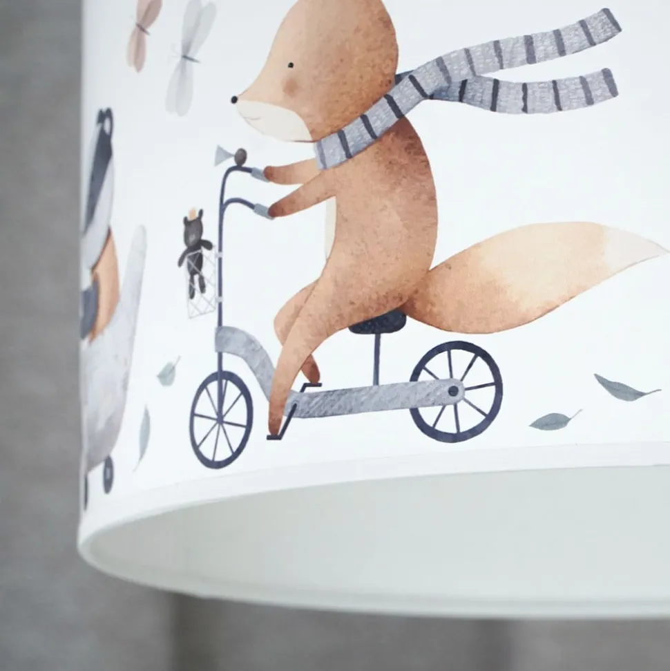 Loftlampe Ferdi Kids, tekstil, hvid, farvet