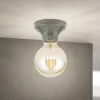 Loftlampe Frost, grå, keramik, E27