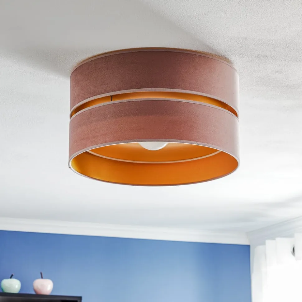 Loftlampe Golden Duo Ø 40 cm lyserød/guld