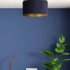 Loftlampe Golden Roller Ø 40 cm mørkeblå/guld