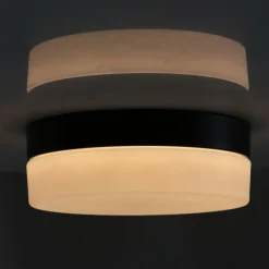 Loftlampe Ikaro sort, Ø 18 cm, metal, plast